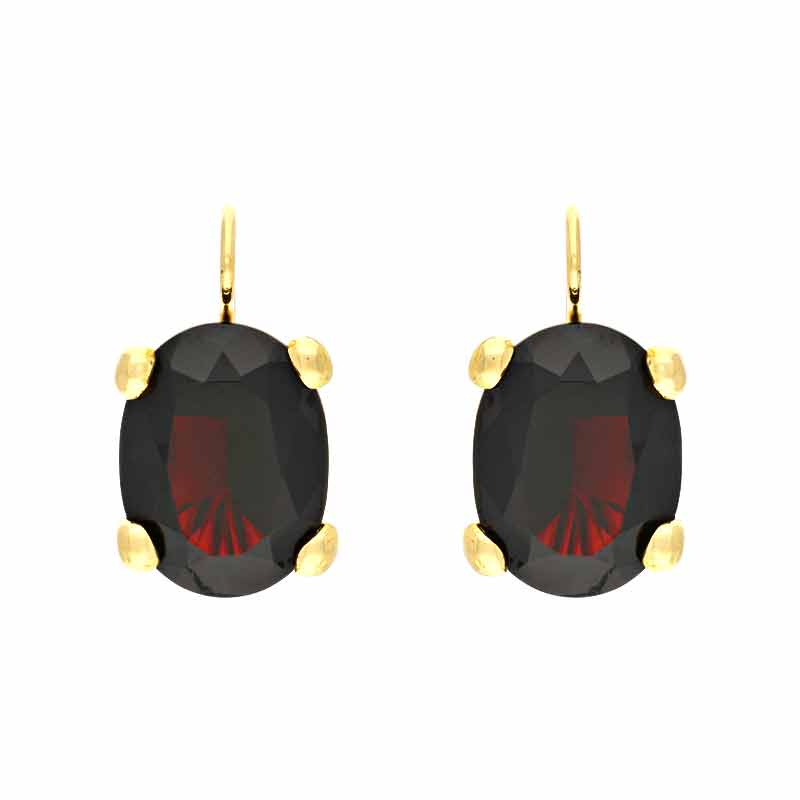 Granat-Ohrschmuck Gelbgold