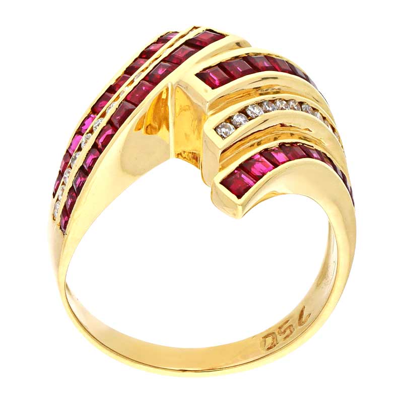 Rubin-Ring Gelbgold