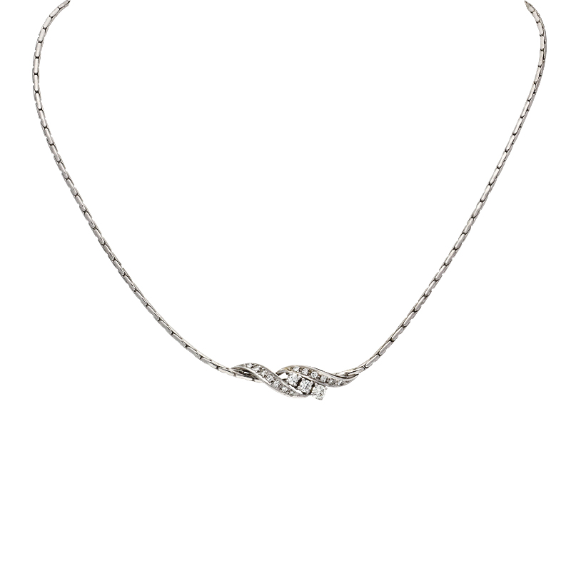 Brillant-Collier Weißgold