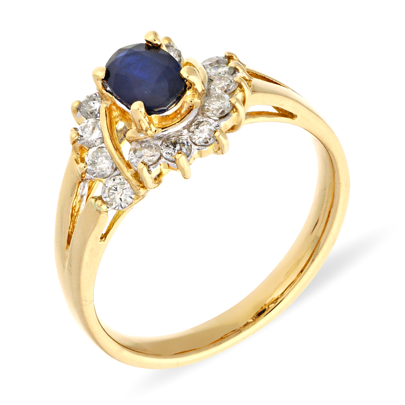 Saphir-Ring Gelbgold