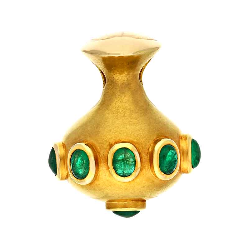 Smaragd-Anhänger Gelbgold