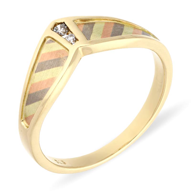 Brillant-Ring Tricolor