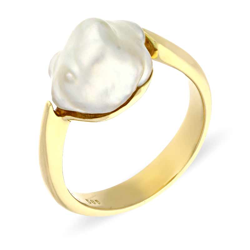 Perl-Ring Gelbgold