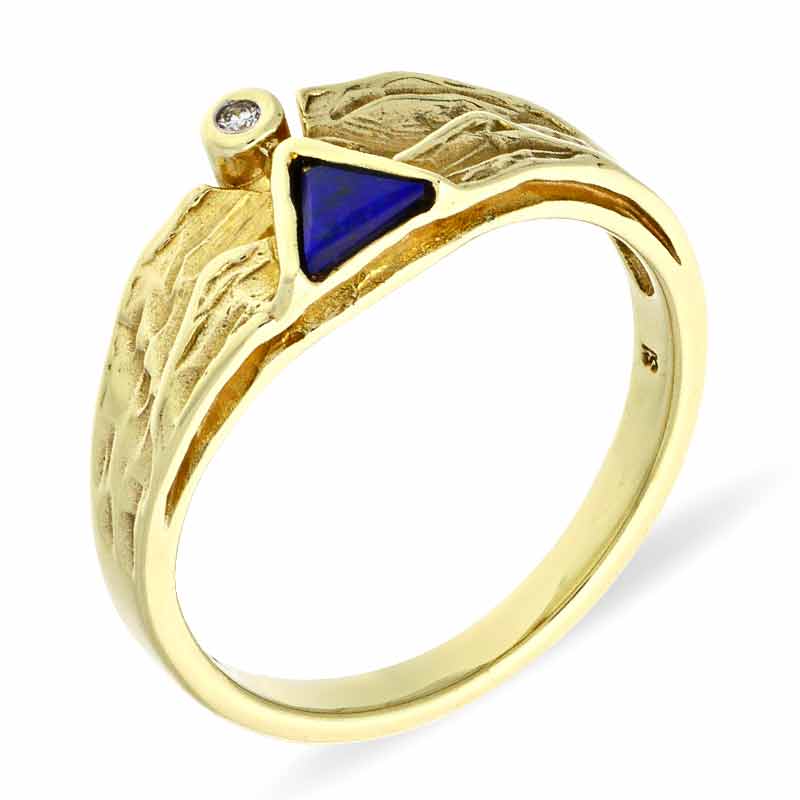Lapislazuli-Ring Gelbgold