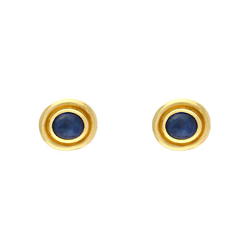 Saphir-Ohrstecker Gelbgold