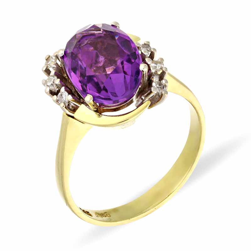 Amethyst-Ring Bicolor