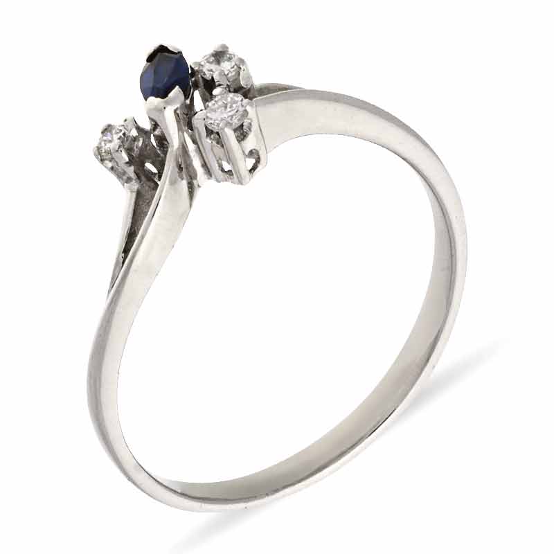 Saphir-Ring Weißgold