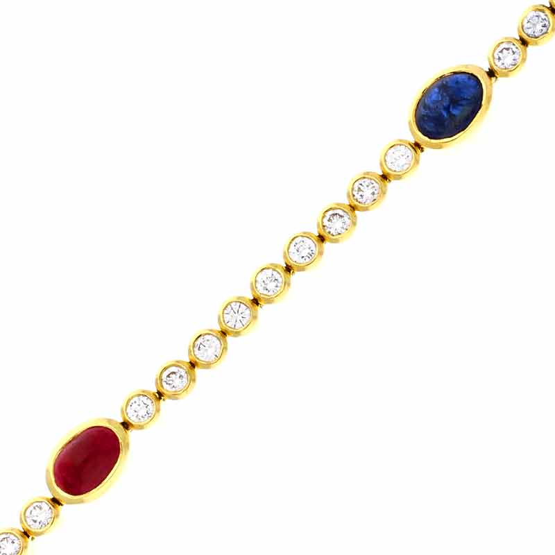 Edelstein-Armband Gelbgold