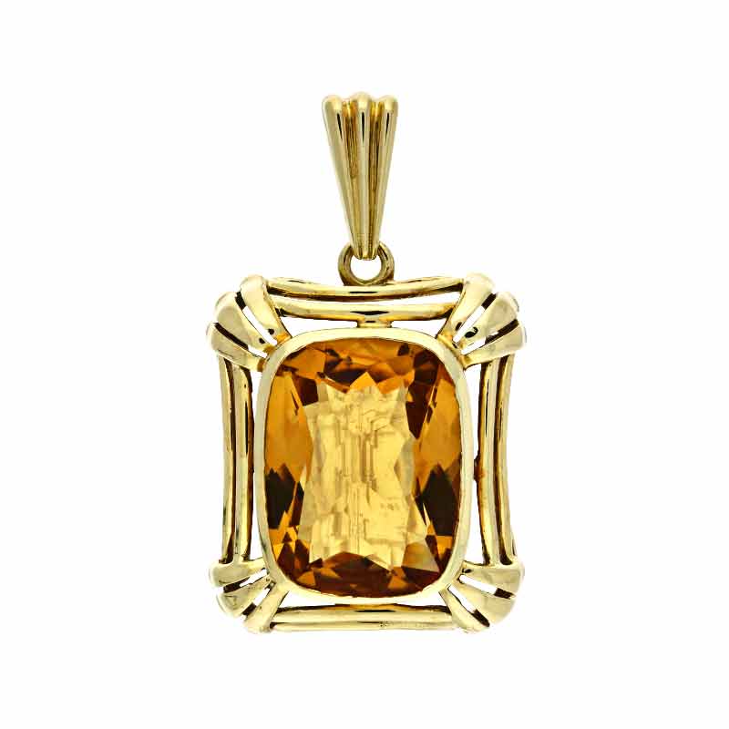 Citrin-Anhänger Gelbgold