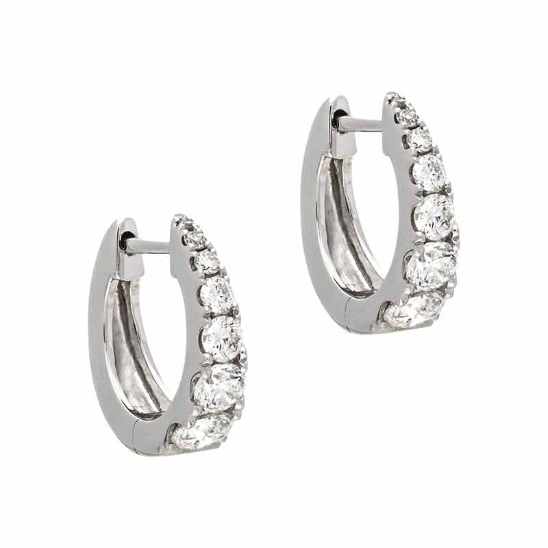 JS Brillant-Creolen Weißgold