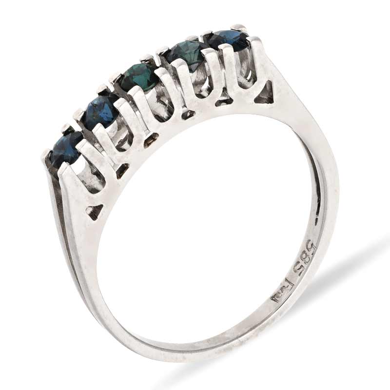 Saphir-Ring Weißgold