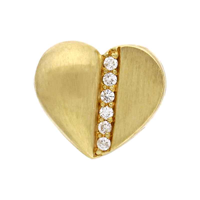 Brillant-Anhänger 'Herz' Gelbgold