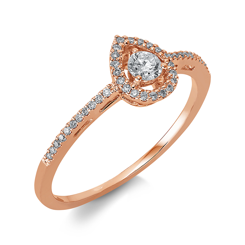 JS Brillant-Ring Rotgold