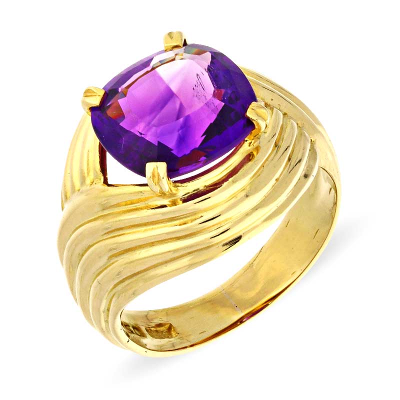 Amethyst Ring Gelbgold