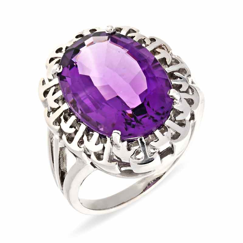 Amethyst-Ring Weißgold