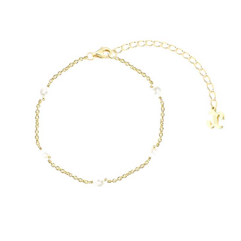 XENOX Perl-Armband Silber vergoldet