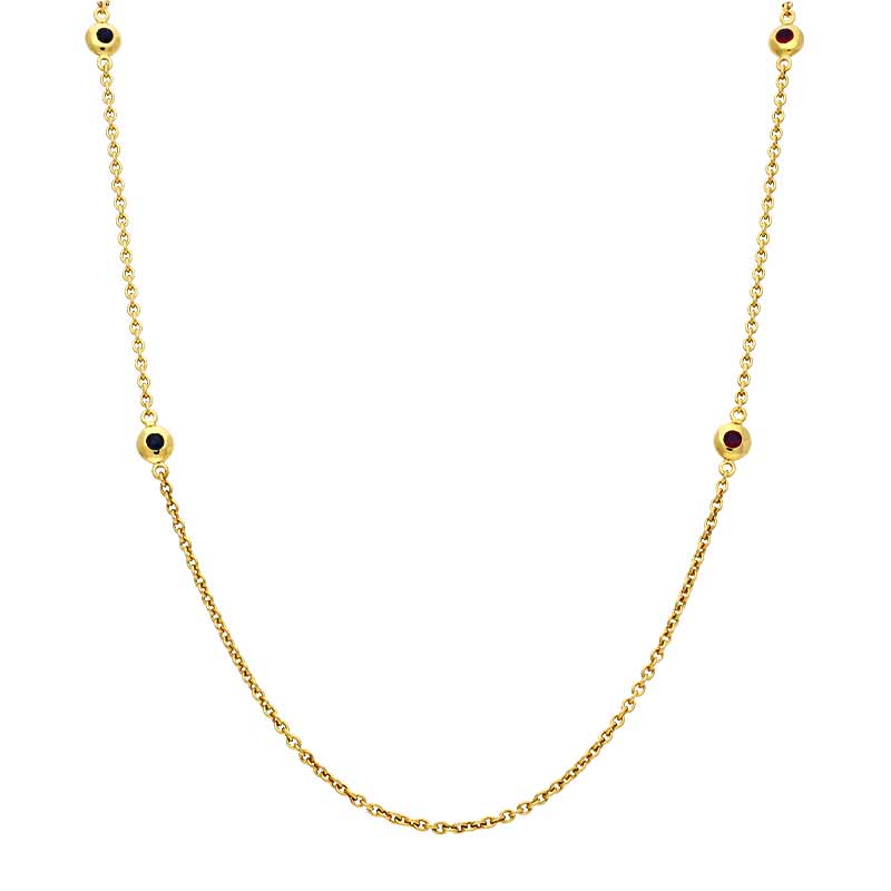 Edelstein-Collier Gelbgold