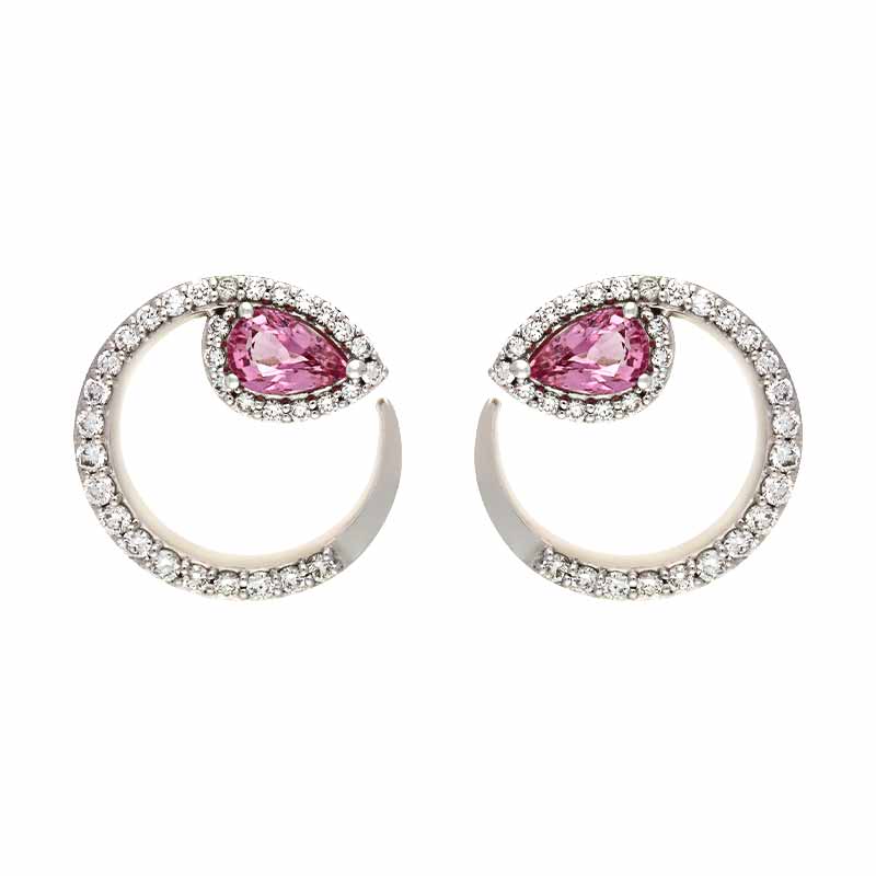 Lunatica Saphir-Ohrstecker Weißgold