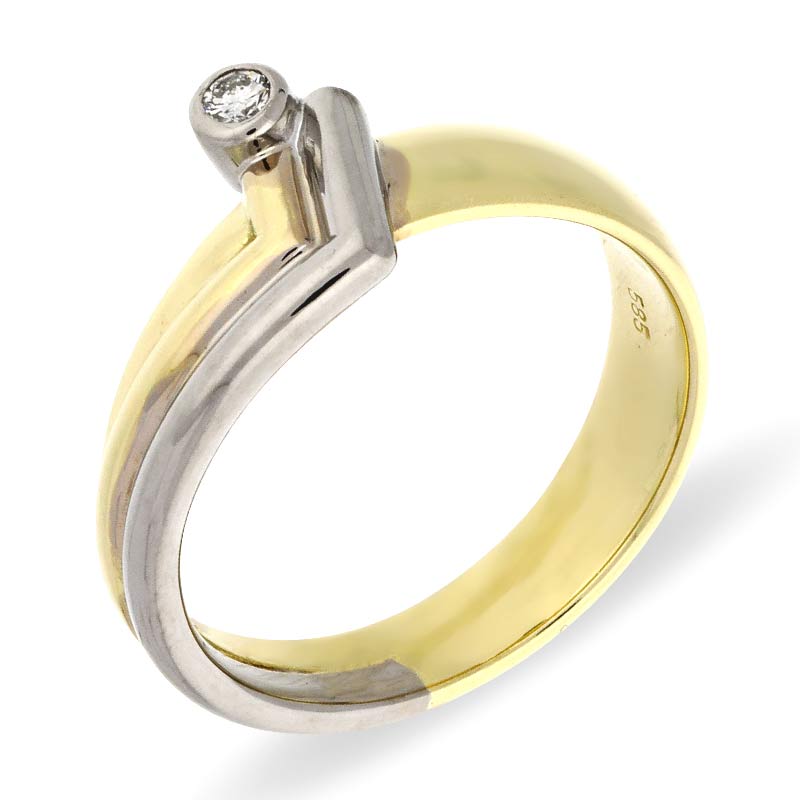 Brillant-Ring Bicolor