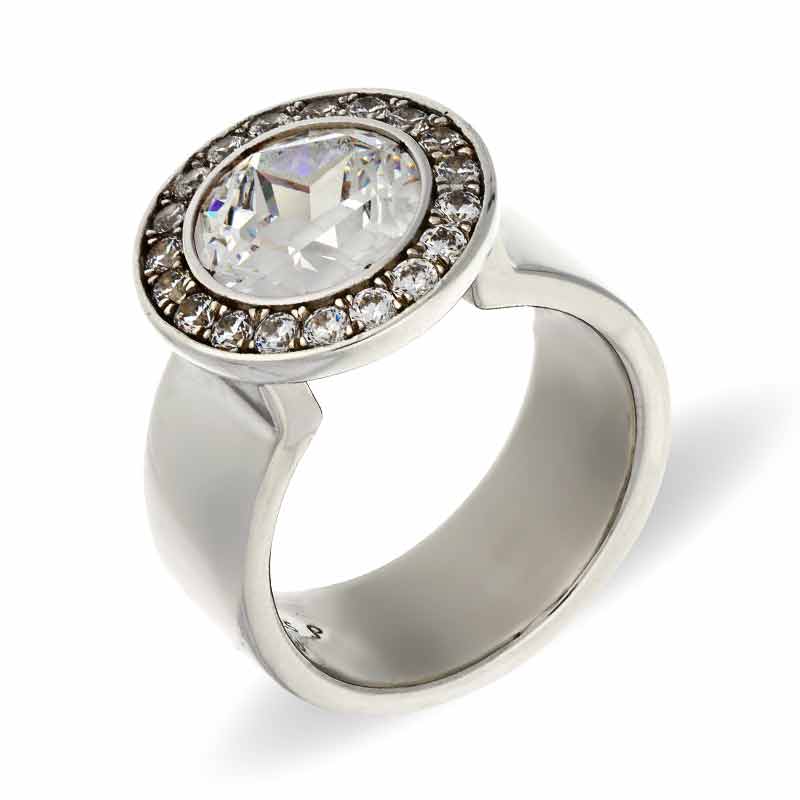 Zirkonia-Ring Silber