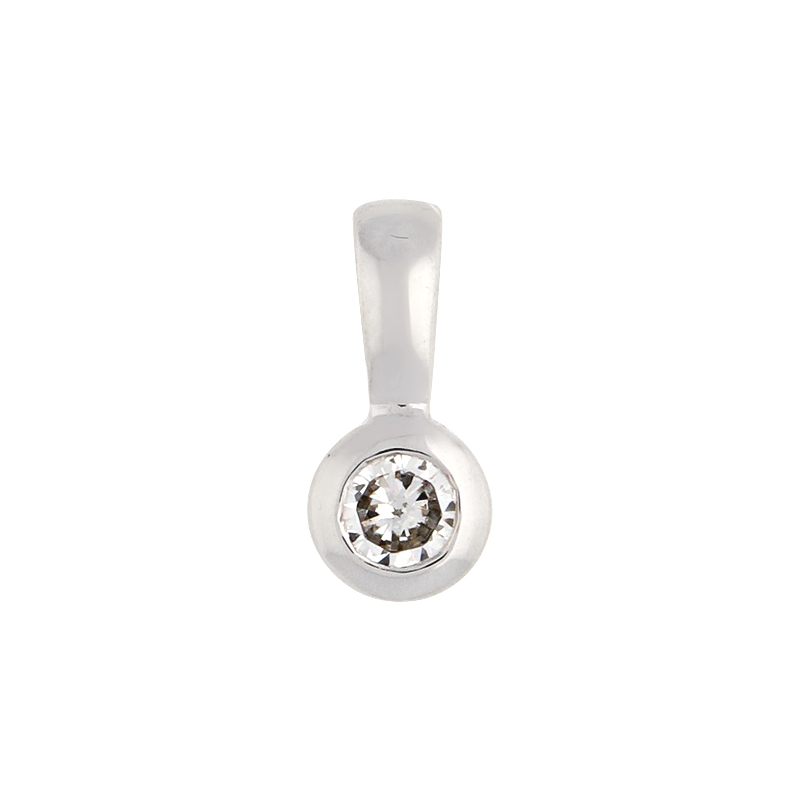 Anhänger mit Brillant 0,10 ct Weißgold