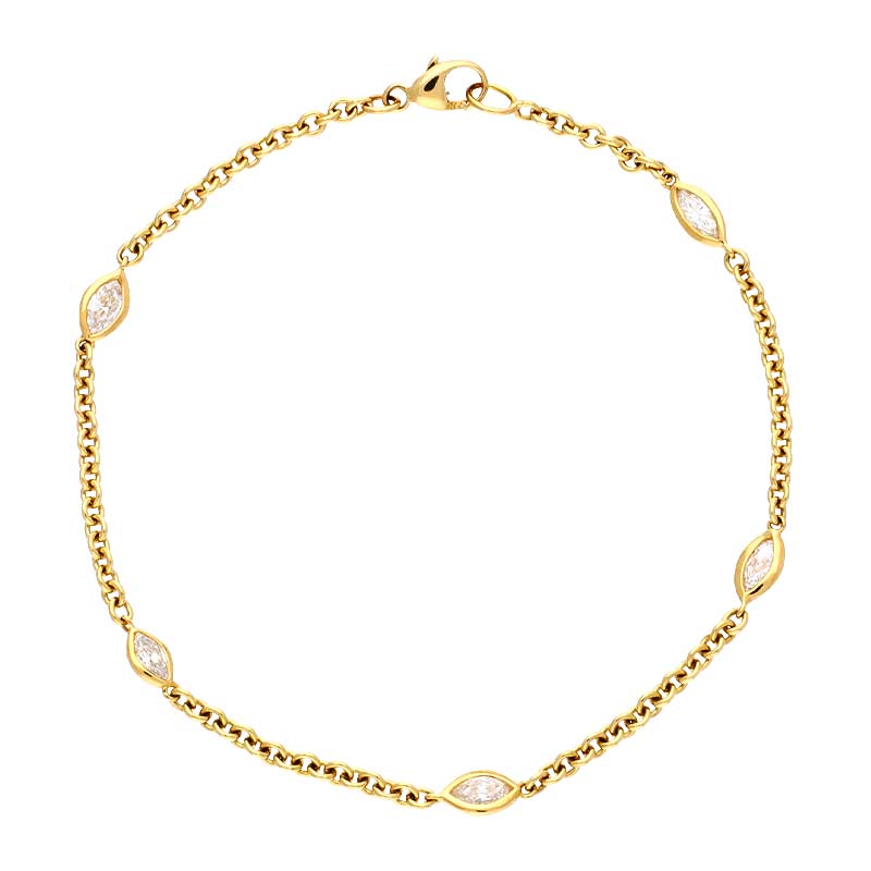 Diamant-Armband Gelbgold