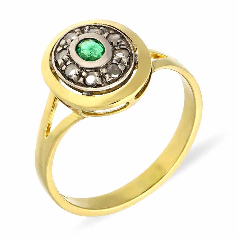 Smaragd-Ring Bicolor