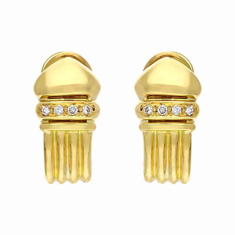 Brillant-Ohrclips Gelbgold