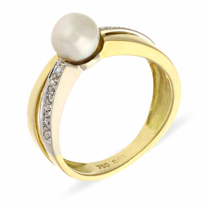 Perl-Ring Gelbgold