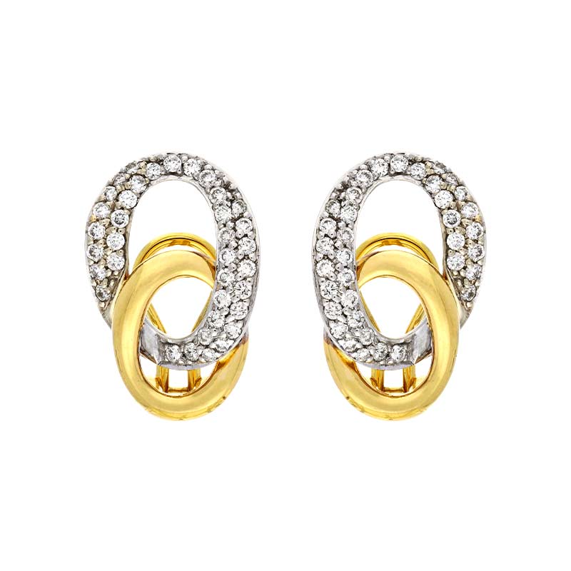 Brillant-Ohr-Clips Bicolor