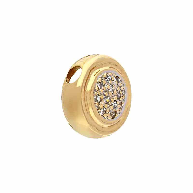 Diamant-Anhänger Gelbgold teil-rhodiniert