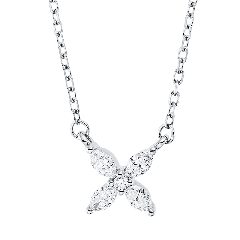 JS Brillant-Collier Weißgold