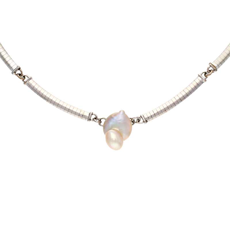 Perl-Collier Weißgold
