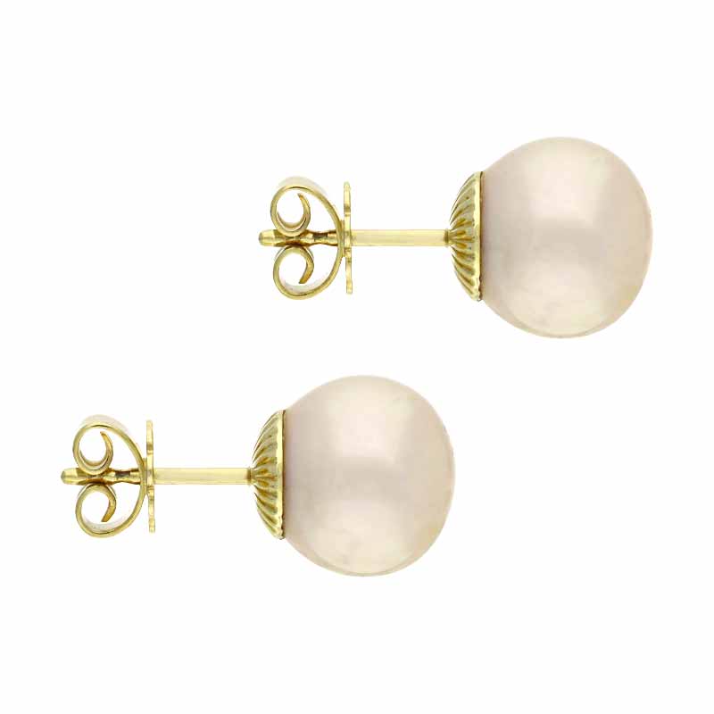 Perl-Ohrstecker Gelbgold