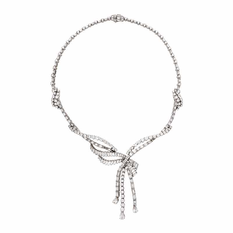 Diamant-Collier Platin ca. 25 ct