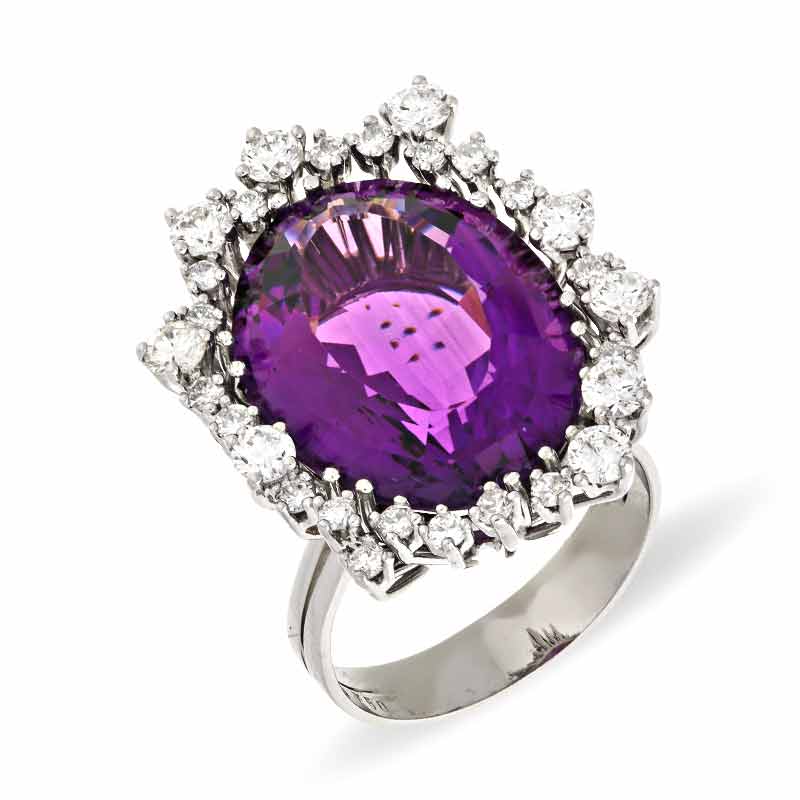 Amethyst-Ring Weißgold