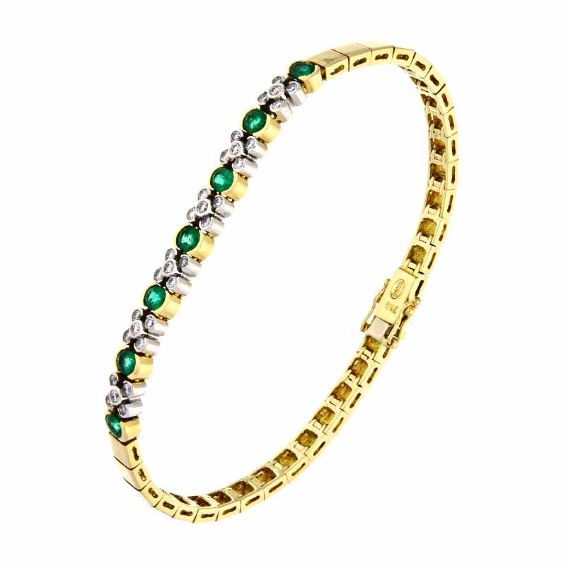 Smaragd-Armband Bicolor