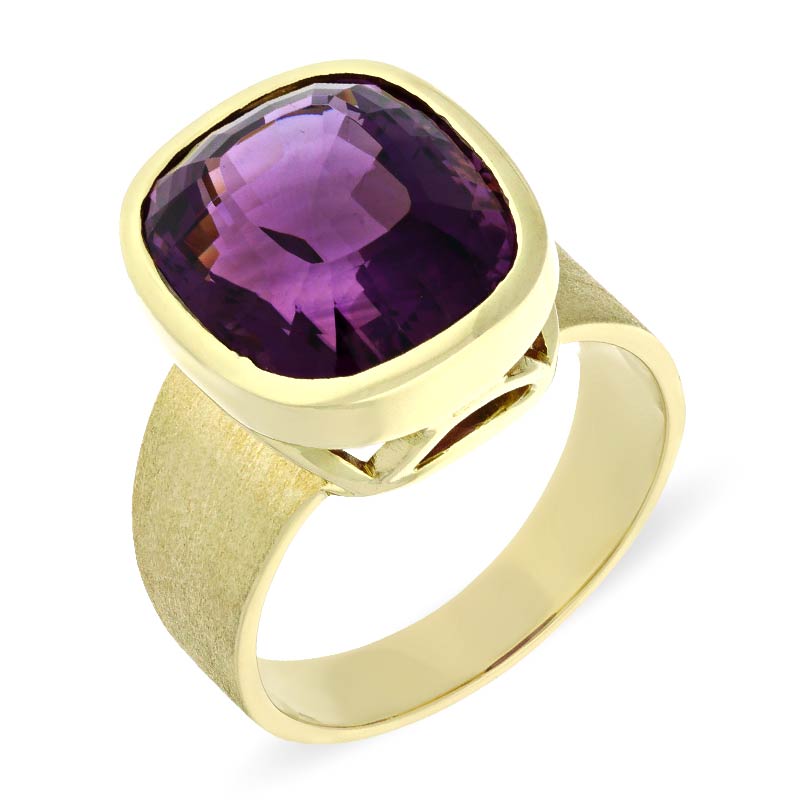 Amethyst-Ring Gelbgold