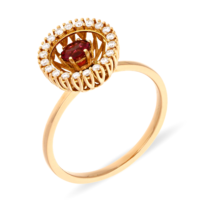 Turmalin-Ring Roségold
