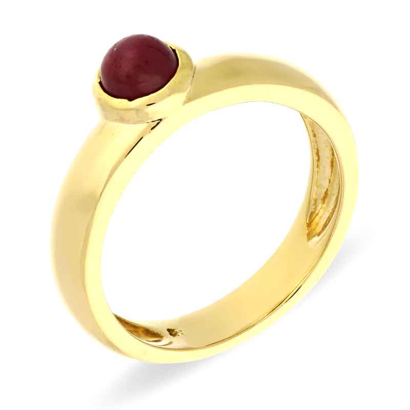 Rubin-Ring Gelbgold