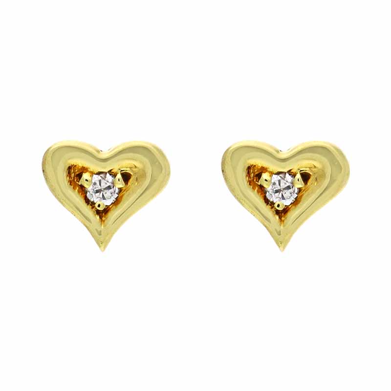 Brillant-Ohrstecker Gelbgold